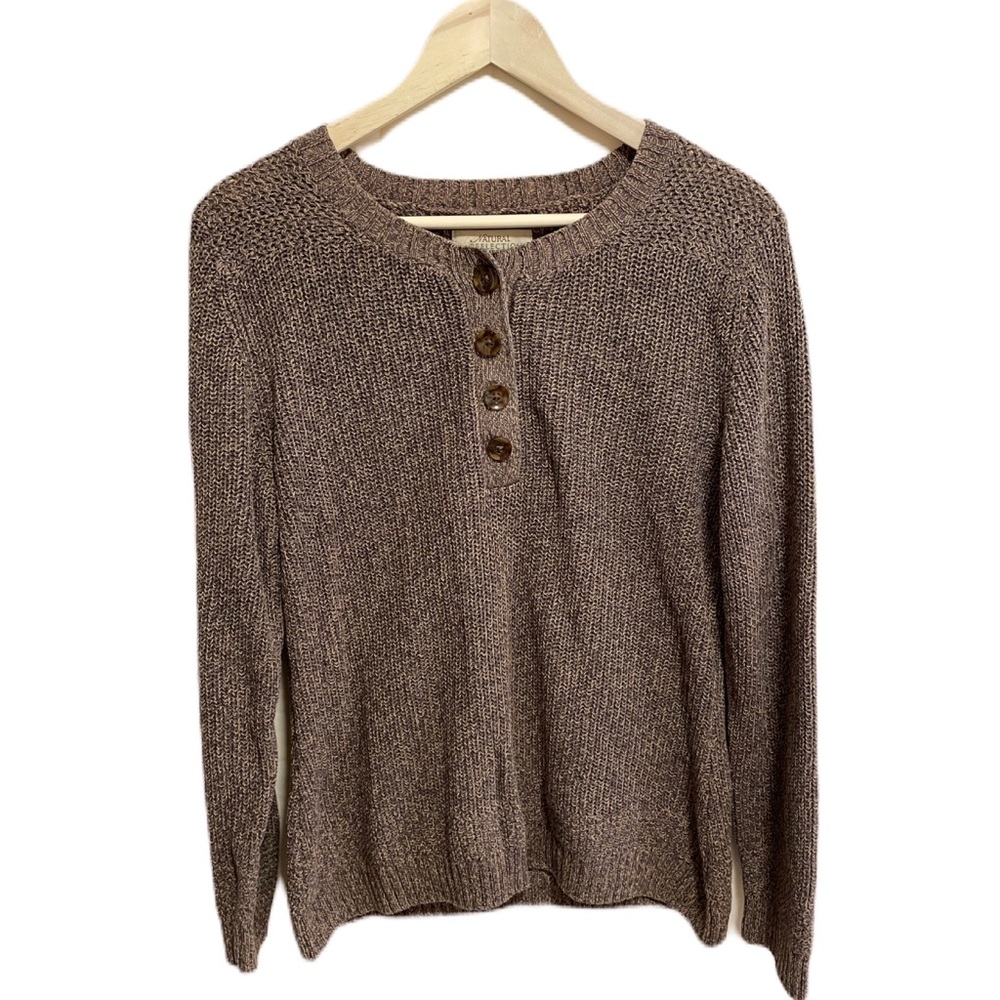 Vintage Natural Reflections Long Sleeve Knit Sweater